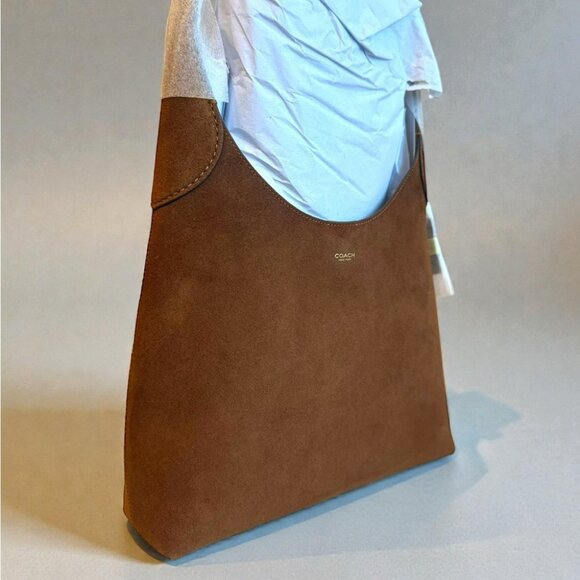 Coach Suede Brooklyn Shoulder Bag 28 - Picture 6 of 12